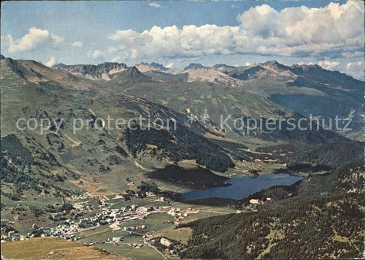 11695836 Davos GR Vue totale avec le lac Davos Davos Platz