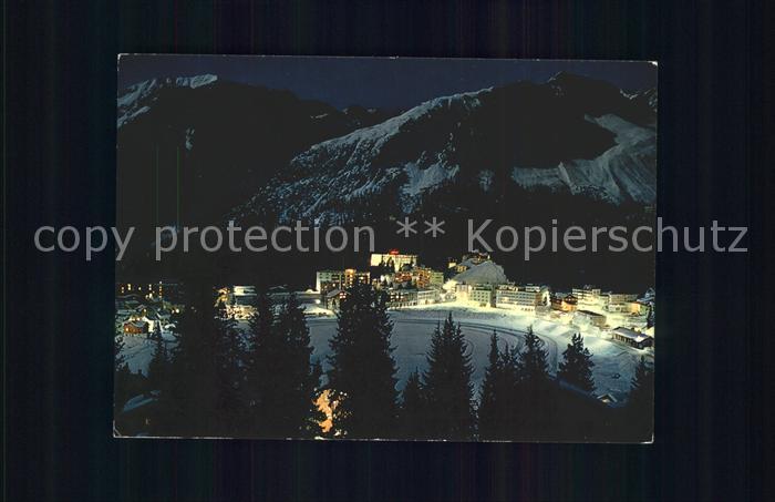 11695933 Arosa GR bei Nacht mit Obersee Arosa