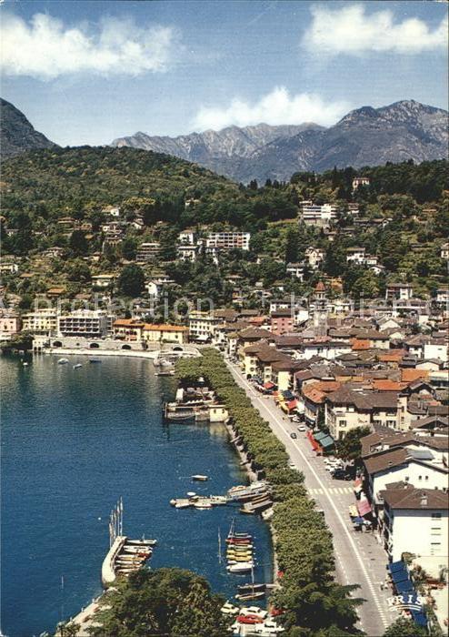 11695935 Photo aérienne d'Ascona TI La Piazza Lago Maggiore Ascona