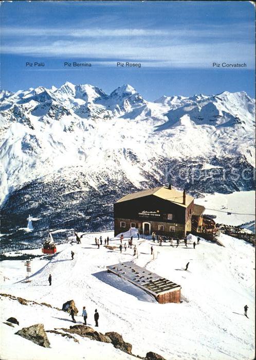 11696042 St Moritz GR Piz Nair Restaurant du sommet Domaine skiable de Saint-Moritz