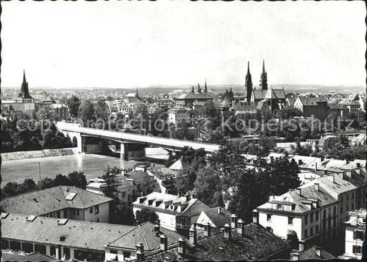 11696199 Basel BS Fliegeraufnahme Wettsteinbruecke Muenster Rhein Basel BS