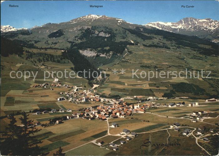 11696278 Savognin avec photo aérienne de Savognin du Piz Martegna