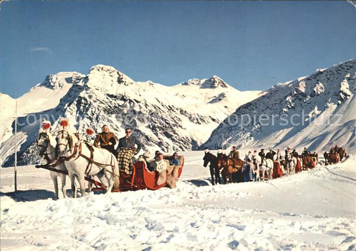 11698224 Arosa GR Promenade en traîneau tiré par des chevaux Arlenwald Arosa