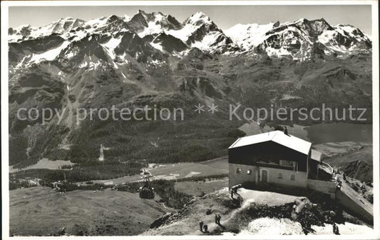 11698429 St Moritz GR Téléphérique Corviglia Piz Nair avec groupe Bernina St. Mori