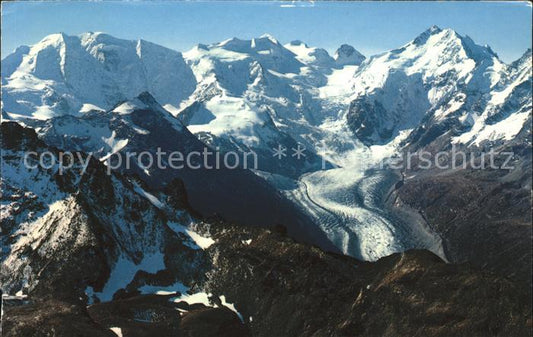 11701382 St Moritz GR Vue du Piz Languard jusqu'au groupe de la Bernina St. Moritz