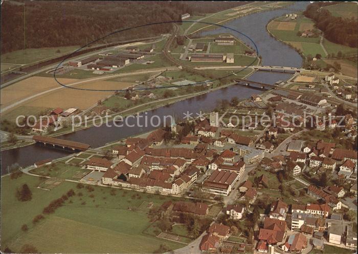 11701458 Wangen Aare avec champ de tir LS, photographie aérienne de Wangen an der Aare