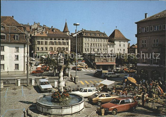 11703304 Fribourg FR La place de l Hôtel de Ville et lac place de Tilleul Fribou