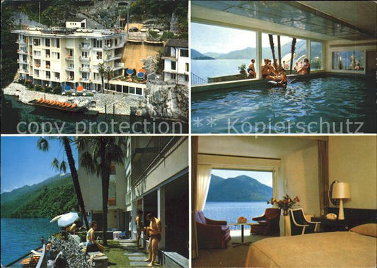 11704011 Ascona TI Hotel Acapulco Terrasse Piscine intérieure Chambres Ascona