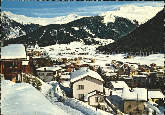 11704115 Davos GR Quartier du village avec Schatzalpstrasse Davos Platz