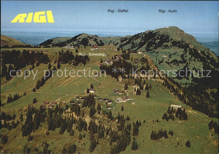 11710263 Rigi Scheidegg mit Rigi Kulm Fliegeraufnahme Rigi Scheidegg