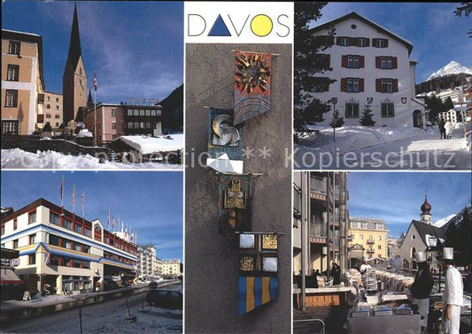 11710528 Davos GR Armoiries de l'église Pièces du village Davos Platz