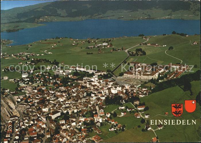 11713146 Einsiedeln SZ avec monastère et Sihlsee Photo aérienne d'Einsiedeln