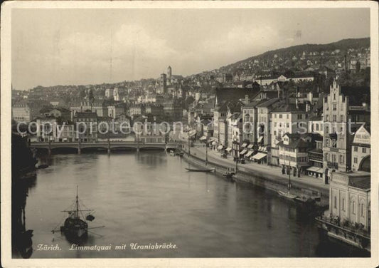 11713871 Zurich avec Limmatquai et pont Urania Zuerich