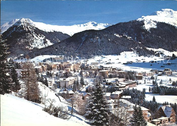 11715541 Davos GR Quartier anglais avec Seehorn et Pischahorn Davos Platz