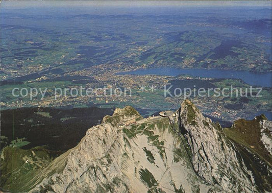 11702309 Photo aérienne du Pilatus Kulm avec le lac des Quatre-Cantons Pilatus