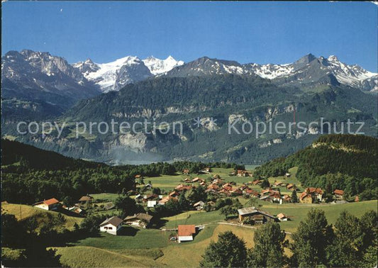 11702374 Hasliberg Hohfluh avec le groupe Wetterhorn Photo d'aviation de Hasliberg Golder.