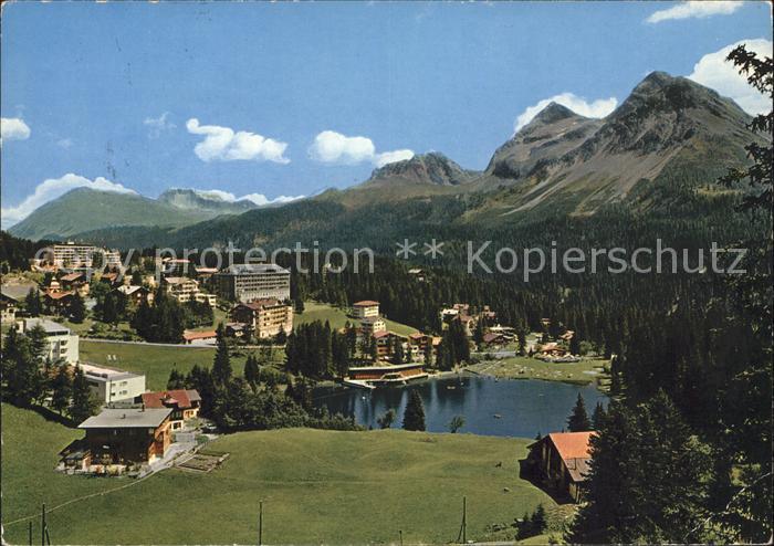 11718850 Arosa GR Untersee avec établissement balnéaire d'Arosa