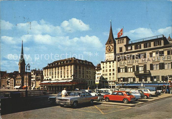 11718998 Zuerich Fraumuenster Wuehre Weinplatz et St Peter Zuerich