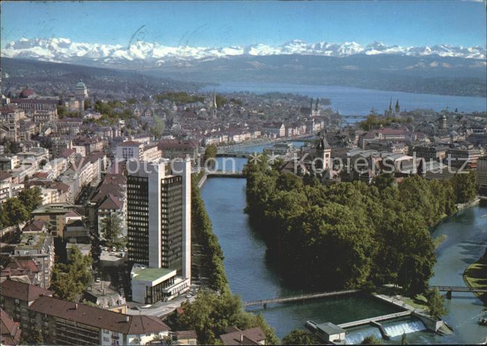 11719101 Zuerich Hôtel Zuerich avec Limmat Sihl et Alpes Glaris Zuerich