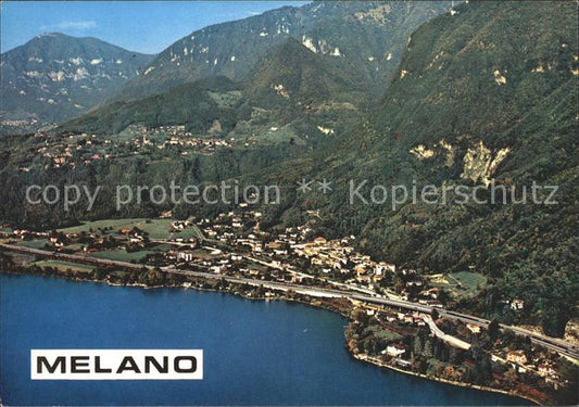 11719225 Melano Lago di Lugano Fliegeraufnahme  Melano