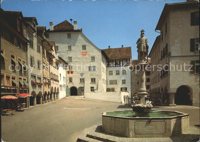 11719276 Wil SG Hofplatz mit Brunnen Wil SG