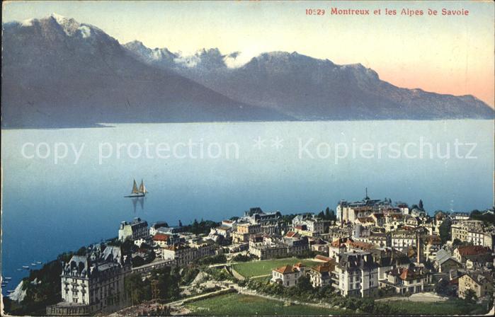 11733508 Montreux VD et les Alpes de Savoie Montreux