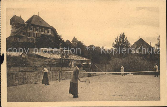 11733578 Lausanne VD Pensionnat Schenker et Roy Château Mont Choisi terrain de tennis