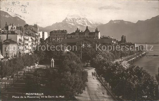 11731497 Montreux VD Place de la Rouvenaz et Dent du Midi Montreux