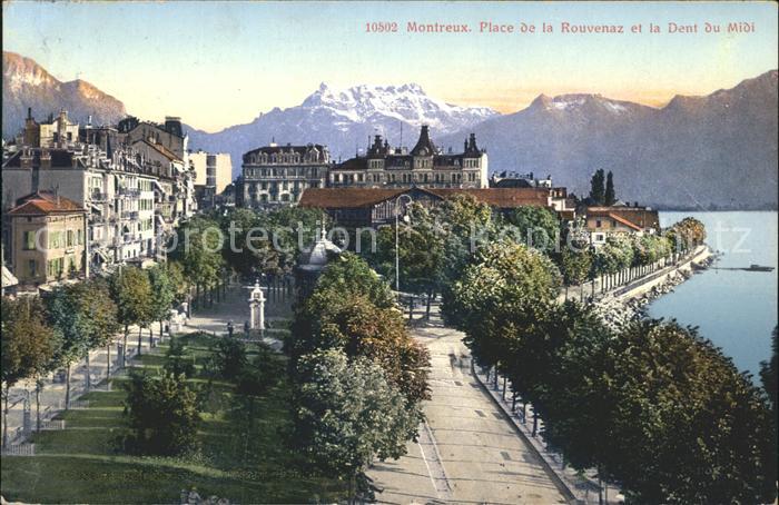 11731767 Montreux VD Place de la Rouvenaz et Dent du Midi Montreux