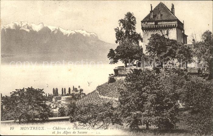 11731866 Montreux VD Château de Chatelard et les Alpes de Savoie Montreux