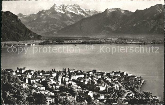 11731880 Montreux VD Vue générale et Dents du Midi Montreux