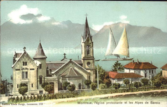 11731959 Montreux VD Église Protestante et Alpes de Savoie Montreux