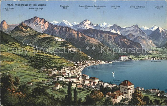 11732051 Montreux VD et les Alpes Panorama Montreux