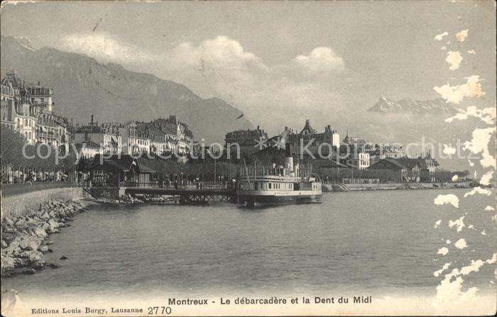 11732070 Montreux VD La barcadère et la dent du midi Montreux