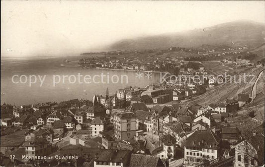 11732093 Montreux VD et Clarens Vue générale Montreux