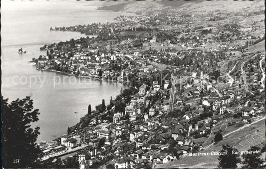 11732151 Montreux VD et Clarens Vue générale Montreux