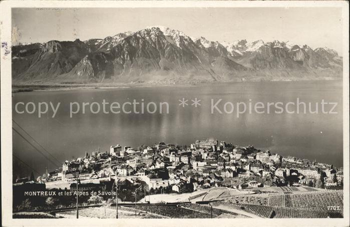 11732152 Montreux VD et les Alpes de Savoie Montreux