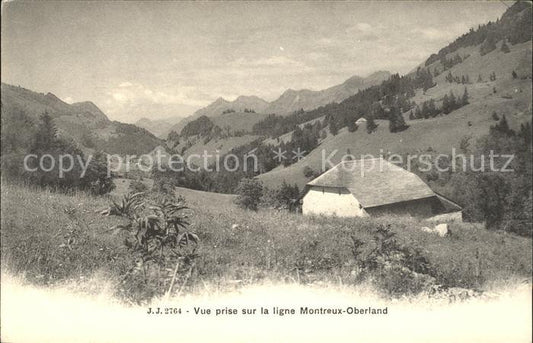 11732166 Montreux VD Oberland Vue prise sur la ligne Montreux