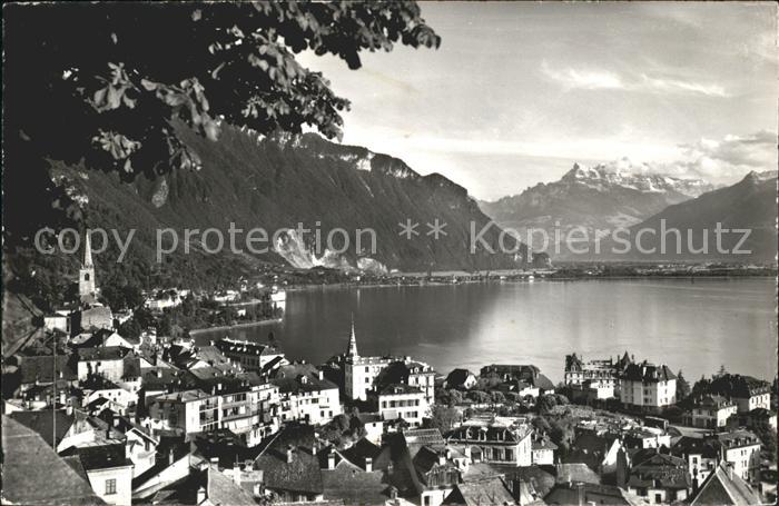 11732189 Montreux VD Vue générale et Dents du Midi Montreux