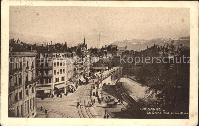 11735789 Lausanne VD Le Grand Pont et les Alpes Lausanne