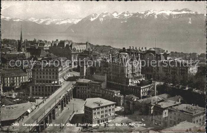 11735793 Lausanne VD Vue sur le Grand Pont depuis la Tour Bel Air Métropole Laus