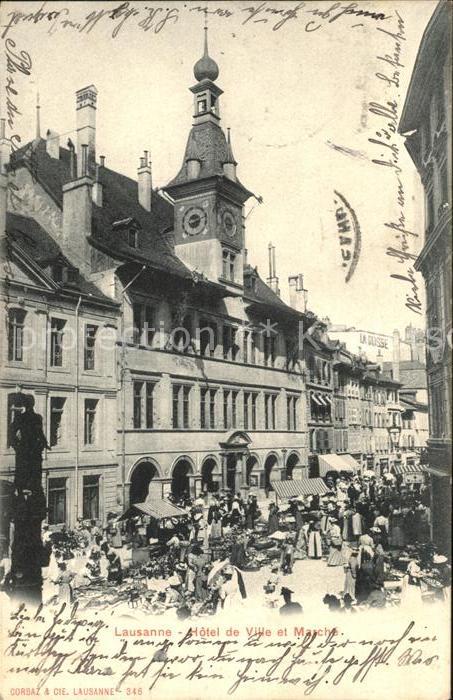 11735820 Lausanne VD Hôtel de Ville et Marche Lausanne