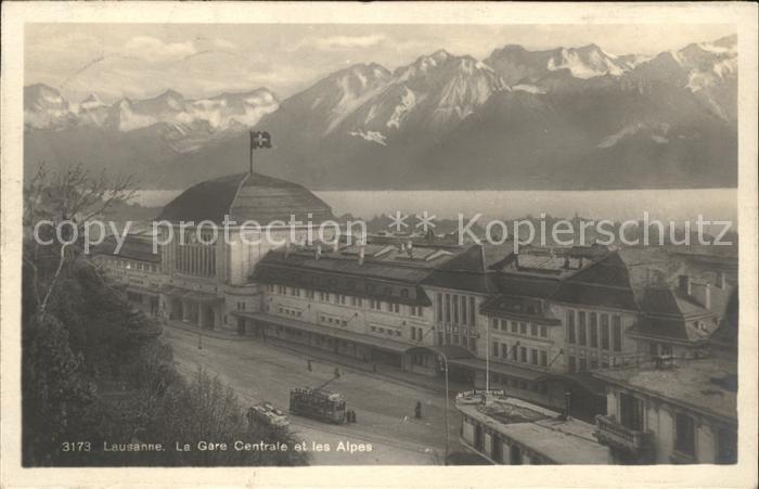 11735828 Lausanne VD La Gare Centrale et les Alpes Lausanne