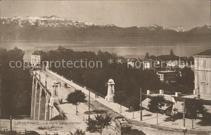 11735832 Lausanne VD Le Pont Chauderon et les Alpes Lausanne