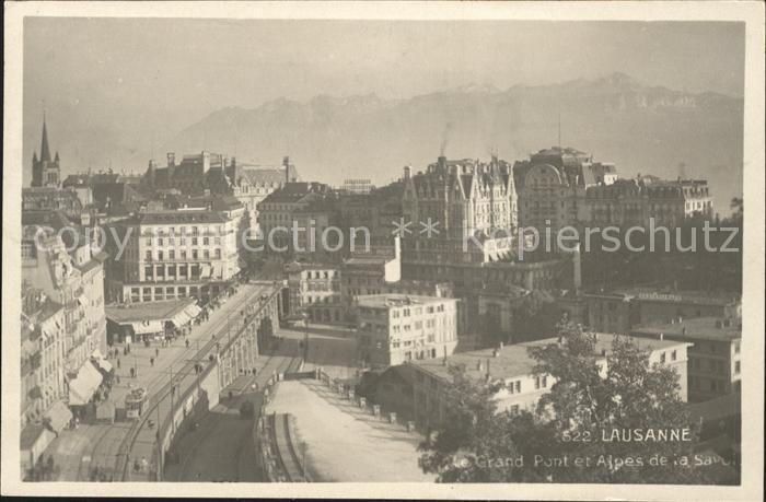 11735845 Lausanne VD Le Grand Pont et Alpes de Savoie Lausanne