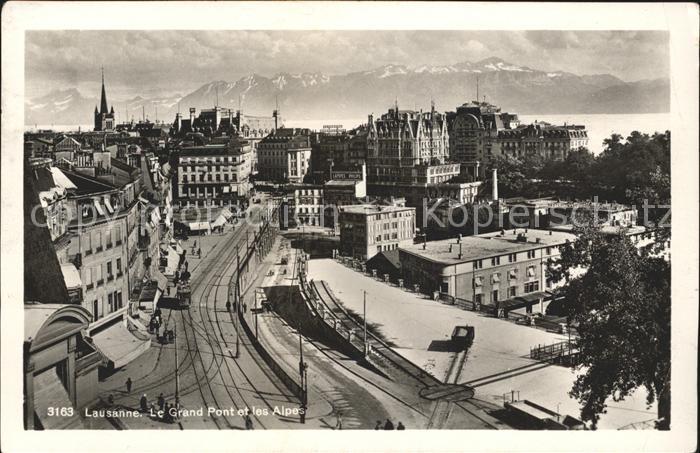 11735858 Lausanne VD Le Grand Pont et les Alpes Lausanne