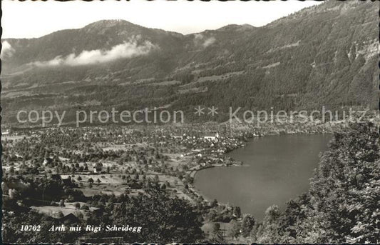 11736984 Photo d'aviateur Arth SZ avec Rigi-Scheidegg Arth