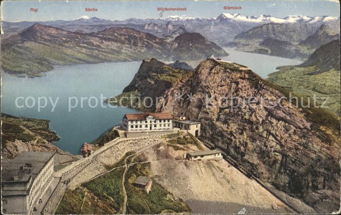 11737079 Pilatus Kulm Fliegeraufnahme Vierwaldstaettersee Alpen Pilatus