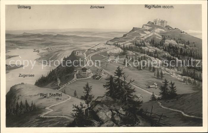 11741739 Rigi Kulm et relais avec Uetliberg Zugersee Zuerichsee Rigi Kulm