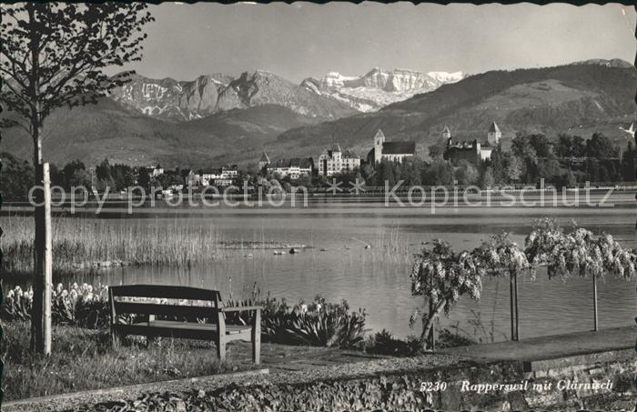 11737792 Rapperswil SG Zuerichsee avec Glaernishc Rapperswil SG